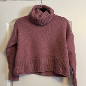 Cozy Madewell Mauve Turtleneck Sweater